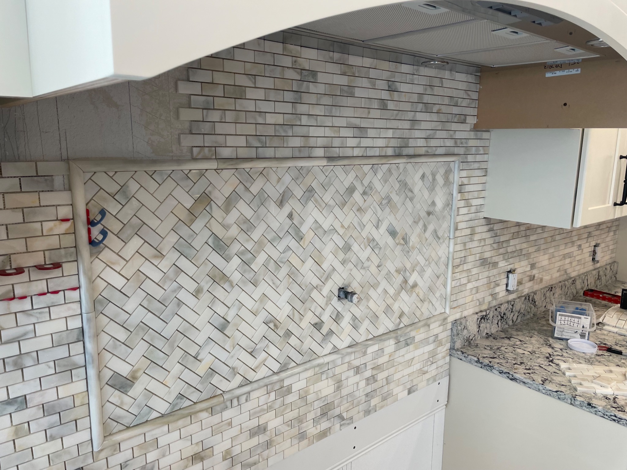 Custom kitchen backsplash